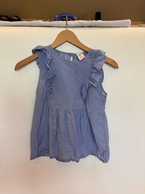 Crew cuts sz 12 Light Blue Ruffle Sleeve Girls Top